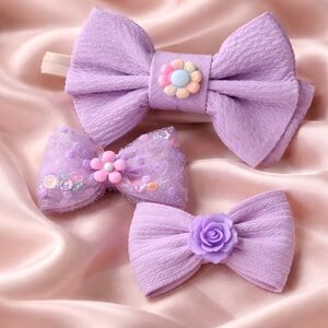 Hand Crafted Hair Accessories Girls Set Bundle
